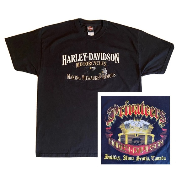 Harley-Davidson Other - Harley Davidson Motorcycles T Shirt Men’s XL Nova Scotia Canada 2 Sided Graphic